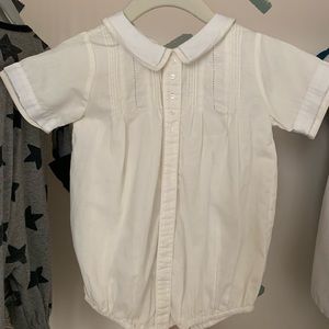 Feltman brothers bubble, creeper, romper, pale yellow